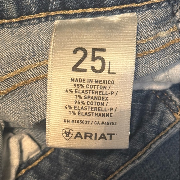 Ariat Jeans Denim Women 25L Trouser Boot Leg Raw Frayed Hem Light Perfect Rise - Picture 9 of 16